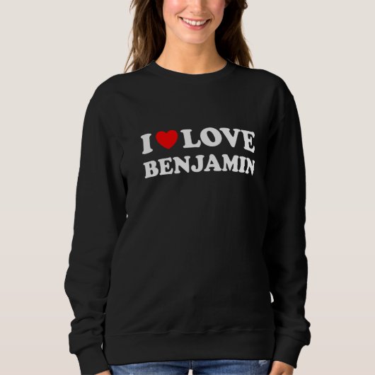 Red Heart I Love Benjamin Trui (Voorkant)