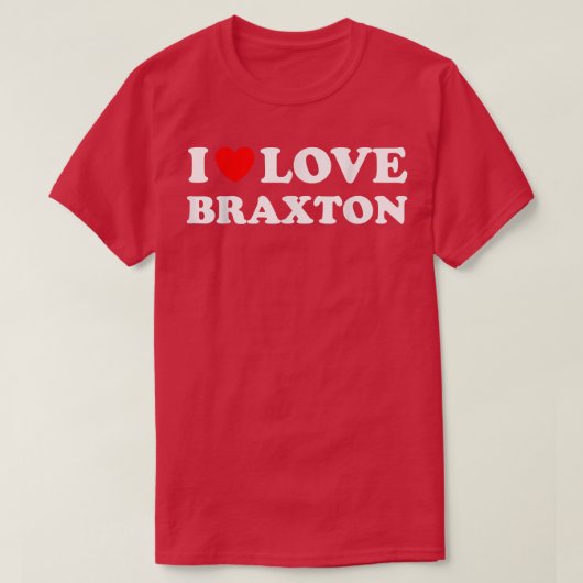 Red Heart I Love Braton T-shirt (Design voorkant)