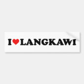 Red Heart I Love Langkawi Car Bumpersticker (Voorkant)