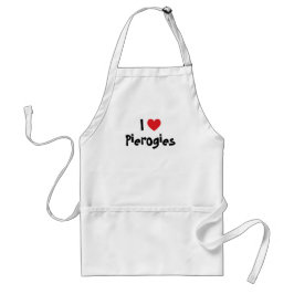 Red Heart  I Love Pierogies Standaard Schort