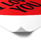 Red Heart “I LOVE YOU” – Romantic Minimalist Desig Poster (Hoek)