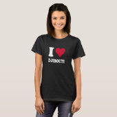 Red Heart Ik hou van Djibouti T-shirt (Voorkant volledig)