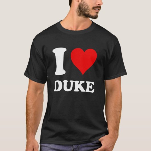 Red Heart Ik hou van Duke T-shirt (Voorkant)