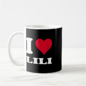 Red Heart Ik hou van Lili Koffiemok (Links)