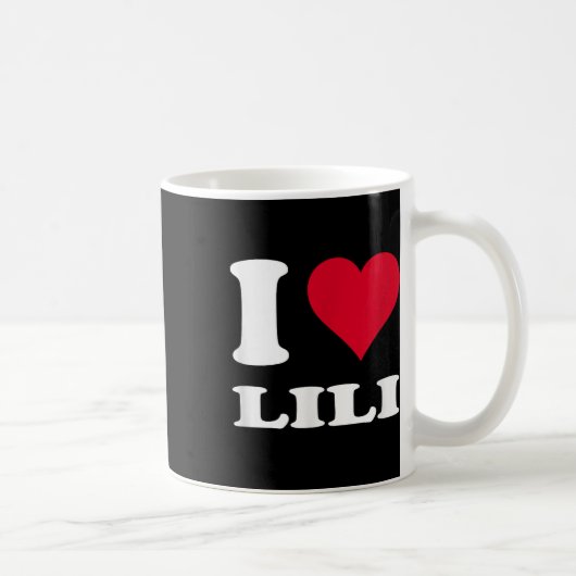 Red Heart Ik hou van Lili Koffiemok (Rechts)