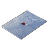 Red Heart in Sneeuwdagboek Notitieboek (Linkerzijde)