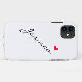 Red Heart iPhone Case (Achterkant (horizontaal))