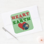 Red Heart is anagram voor Green Earth Vierkante Sticker (Envelop)