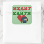 Red Heart is anagram voor Green Earth Vierkante Sticker (Tas)