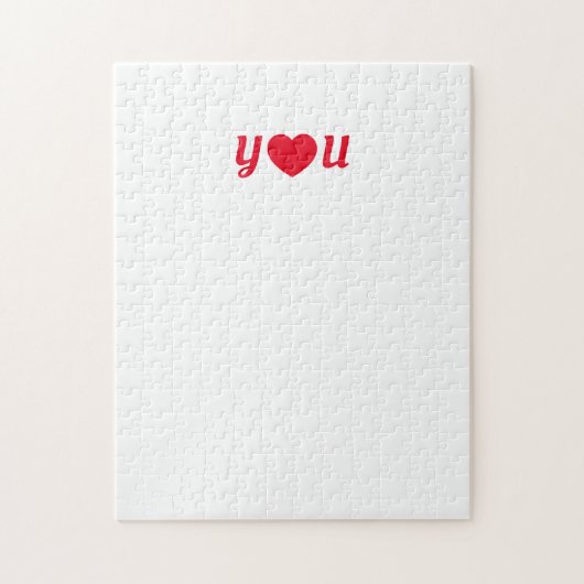 Red Heart je liefdesbrief frustrerend Legpuzzel (Verticaal)