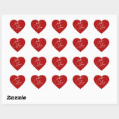 Red Heart ''Just Love'' voor Valentijnse Hart Sticker (Vel)