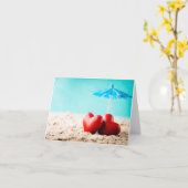 Red heart kaart (Gele Bloem)