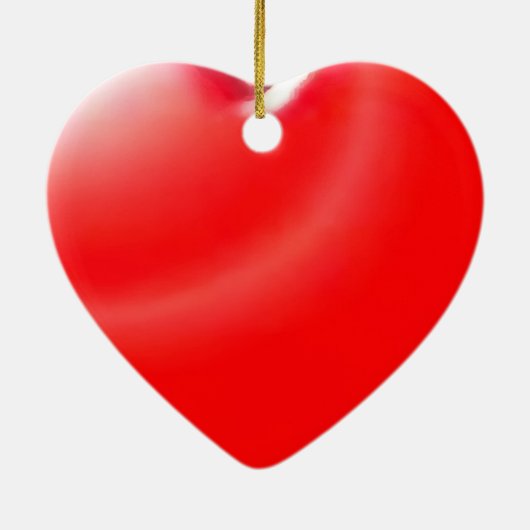 Red Heart Keramisch Ornament (Achterkant)