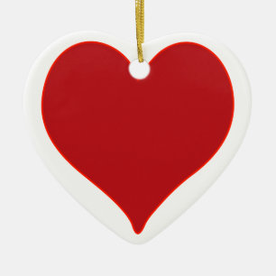 Red Heart Keramisch Ornament