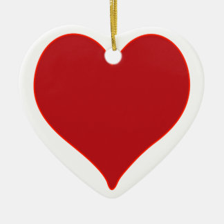 Red Heart Keramisch Ornament