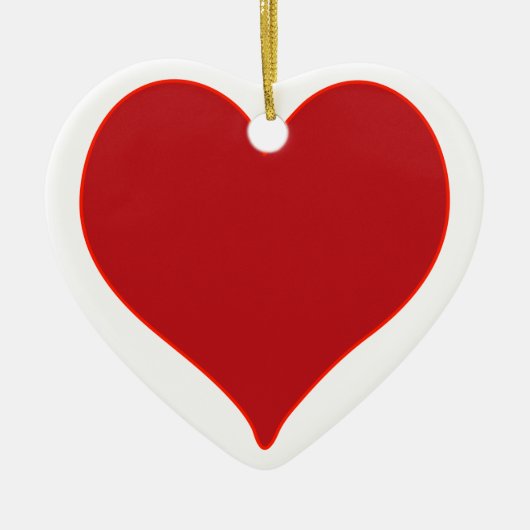 Red Heart Keramisch Ornament (Voorkant)