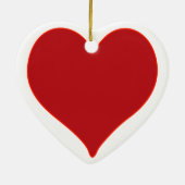 Red Heart Keramisch Ornament (Achterkant)
