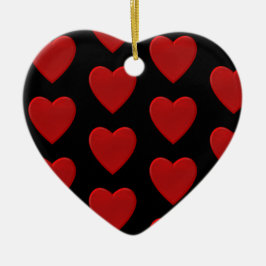 Red Heart Keramisch Ornament