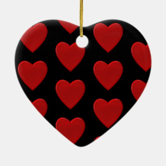 Red Heart Keramisch Ornament (Achterkant)