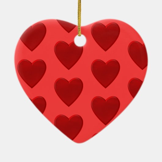 Red Heart Keramisch Ornament (Achterkant)