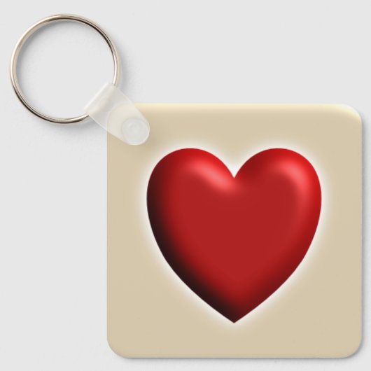 Red Heart Keychain – Cute 3D Love Design (Voorkant)