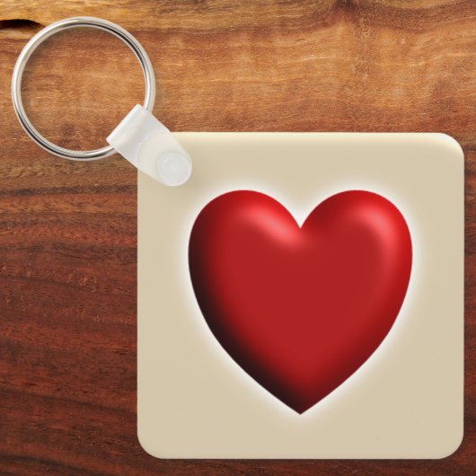 Red Heart Keychain – Cute 3D Love Design (Voorkant)