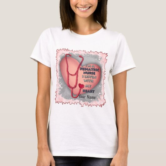 Red Heart kinderverpleegkundige T-shirt (Voorkant)
