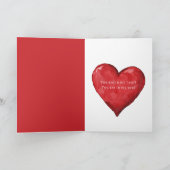Red Heart Kisses Valentijnsdag Kaart (Binnen)