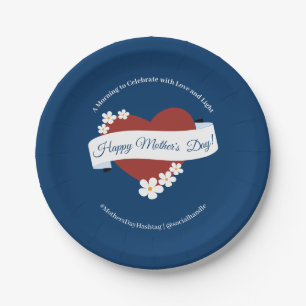 Red Heart Kleine Bedrijven Happy Mother's Day Even Papieren Bordje