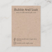 Red Heart Kraft Zeep Sample Display Kaart Visitekaartje (Achterkant)