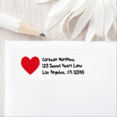 Red Heart Label (Insitu)