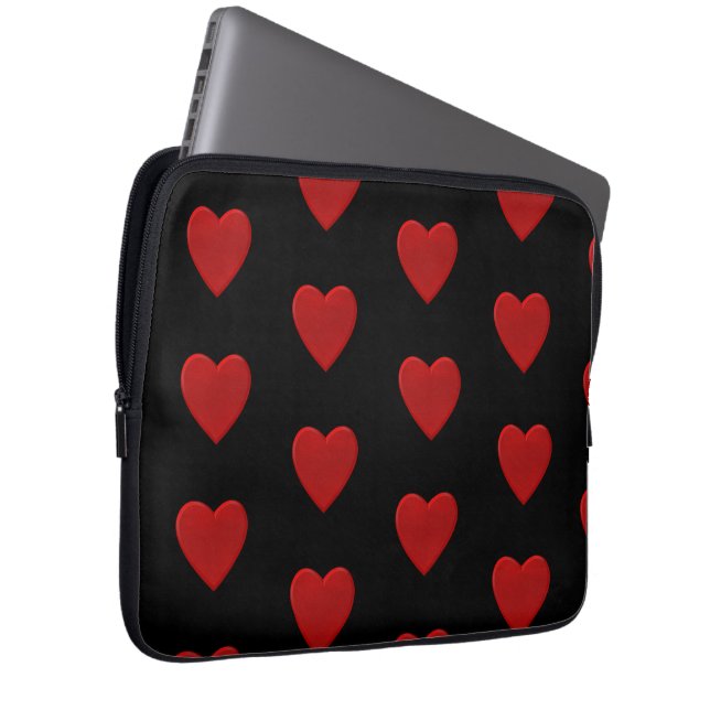 Red Heart Laptop Sleeve (Voorkant Rechts)