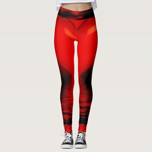Red Heart Leggings van vrouwen (Voorkant)