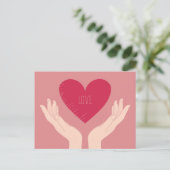 Red Heart-liefde romantische Valentijnsdag Feestdagenkaart (Staand voorkant)