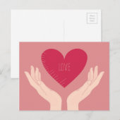 Red Heart-liefde romantische Valentijnsdag Feestdagenkaart (Voorkant / Achterkant)