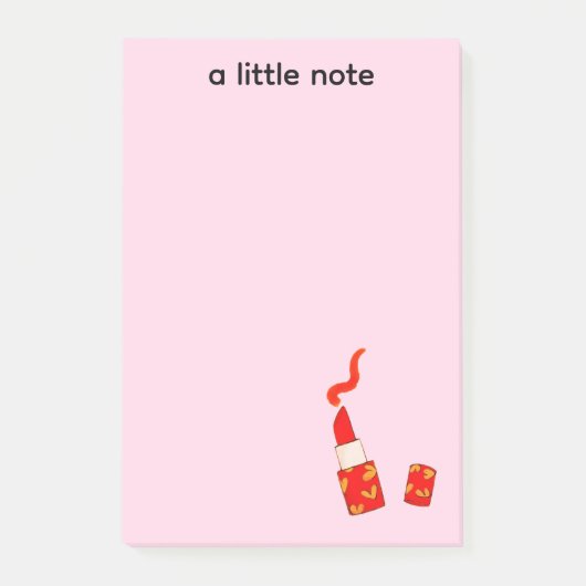 Red Heart Lipstick Pop Art Design Post-it® Notes (Voorkant)
