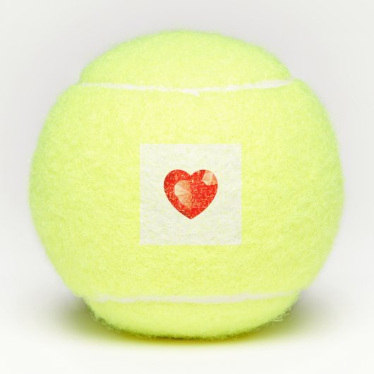Red Heart Logo Style Passion Penn Championship Tennisballen (Voorkant)