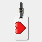 Red Heart Love Bagagelabel (Voorkant verticaal)
