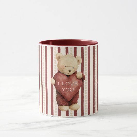 Red Heart Love Bear Mok (Midden)