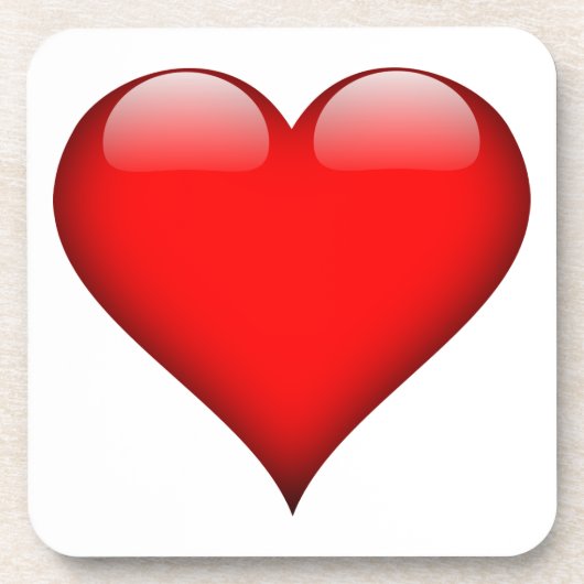 Red Heart Love Bier Onderzetter (Voorkant)