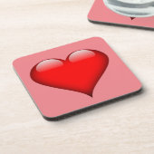 Red Heart Love Bier Onderzetter (Linkerzijde)