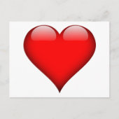 Red Heart Love Briefkaart (Voorkant)