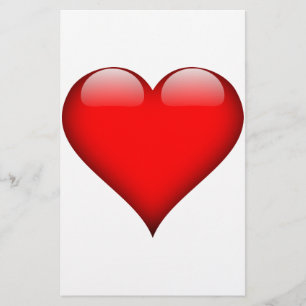 Red Heart Love Briefpapier