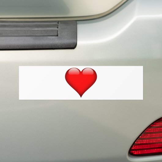 Red Heart Love Bumpersticker (Op auto)