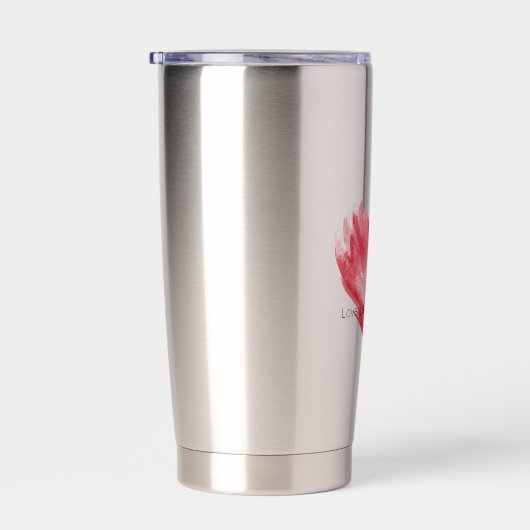 Red Heart Love Burning Flame Geïsoleerde Drinkbeker (Rechts)