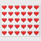 Red Heart Love Cadeaupapier (Vlak)