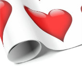 Red Heart Love Cadeaupapier (Rol Hoek)