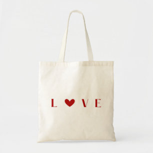 Red Heart Love Canvas tas - Minimal & Bold Stateme