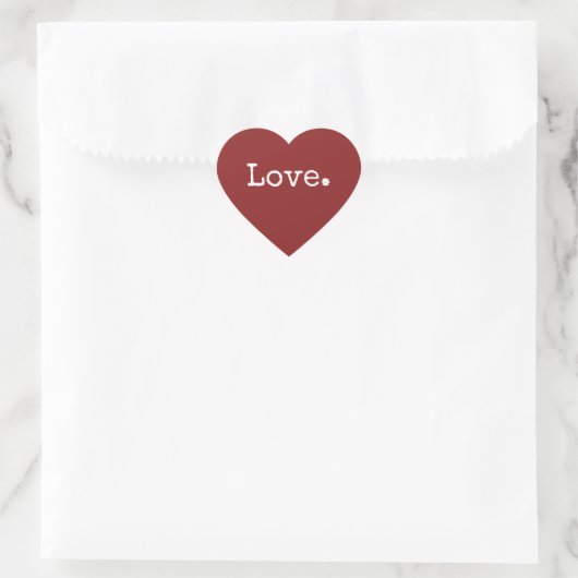 Red Heart Love Envelope Seal Sticker (Tas)
