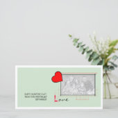 Red Heart Love Feestdagenkaart (Staand voorkant)
